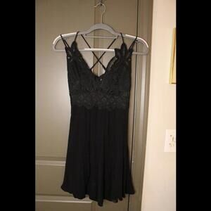 Francesca’s Black Lace Mini Dress